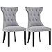 BestMassage Kitchen Dining Chairs Table Chairs Set of 2 Wood Side Chair with Solid Wood Legs for Restaurant Home Kitchen Living Room