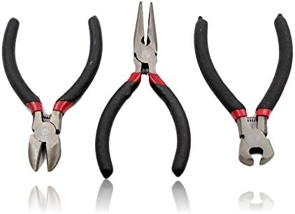 3 Piece Precision Jewellery Pliers Long Nose Side Cut Flat Nose