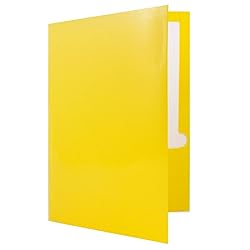 JAM PAPER Laminated Two Pocket Glossy 3 Hole Punch