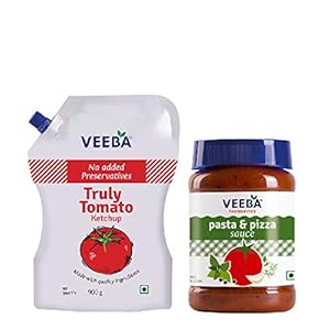 Veeba Truly Tomato Ketchup – No Added preservatives, 900g and Pasta-Pizza, 280g – Pack of 2