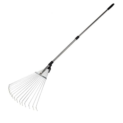  Blue Net Adjustable Garden Leaf Rake