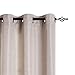 jinchan Linen Textured Curtains for Living Room 84 inches Long 1 Pair Jacquard Window Treatment Set for Bedroom Drapes Beige