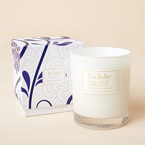 LA JOLIE MUSE Lavender Eucalyptus & Jasmine Scented Candle, Candles