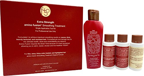 Thermafuse f450 Amino Fusion Extra Strength Smoothing Treatment Kit. Strongest Formaldehyde Free Treatment. Repairs & Straightens Up To 12 Weeks on Natural, Coarse, Thick, African or Curly Hair Types