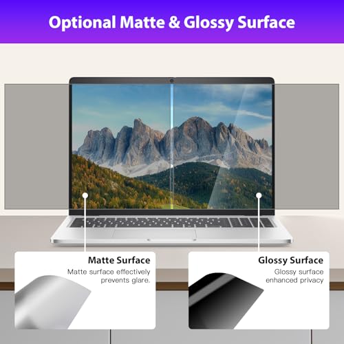STARY Laptop Privacy Screen 14 Inch Removable, 16:10 Aspect Ratio Anti Spy Blue Light Glare Laptop Privacy Shield for Dell/Hp/Acer/Lenovo/ThinkPad/Samsung/Asus/Sony