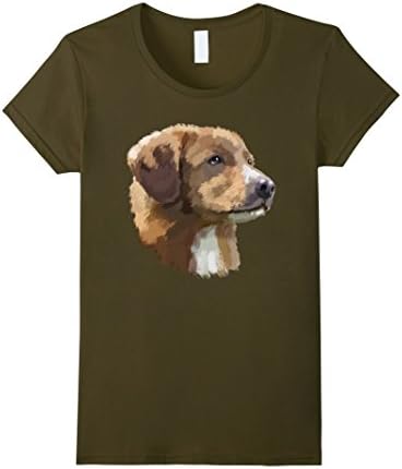 Women's Nova Scotia Duck Tolling Retriever Dog T Shirt I Love Toller Medium Olive