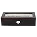 Watch Box 5 Watches Black Brown Finish Large Compartments Extra Clearance Glass Window