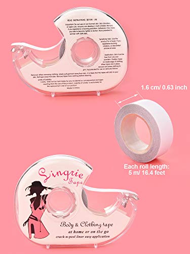 image for Blulu Boob Body Tape Clear Fabric Double Sided Clothing Tape with Disp