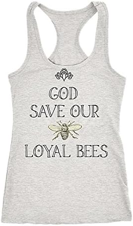 Womens Cute Tank Top | Save our Honey Bees (s, Grey)