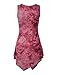 Lock and Love LL WT1065 Womens Sleeveless Tie-Dye Tunic Tank Top XL Wine