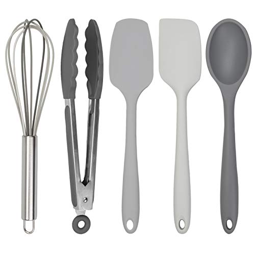 Cook with Color Silicone Cooking Utensils, 5 Pc Kitchen Utensil Set