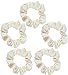 Kitsch Pro Satin Scrunchies, Hair Scrunchies for Frizz Prevention, Satin Hair Ties for Breakage Prevention and Gentle Style Preservation, 5 Pack, Ivory