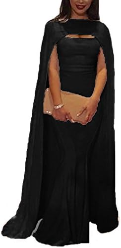 Ellenhouse Women's Mermaid Long Formal Gown Prom Evening Dresses with Cape EL380