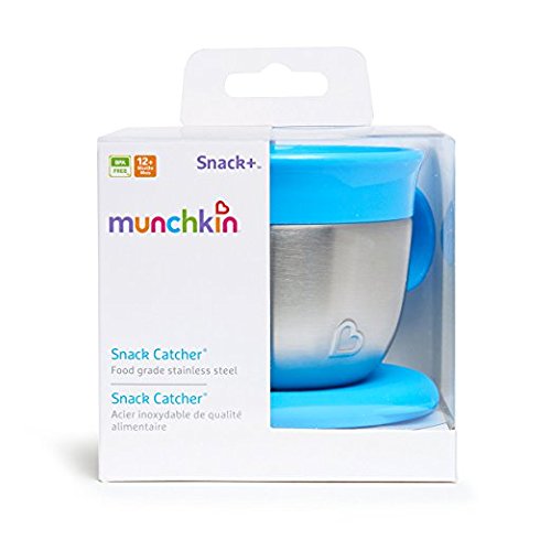 Munchkin Snack Plus Stainless SteelSnackCatcher, Blue