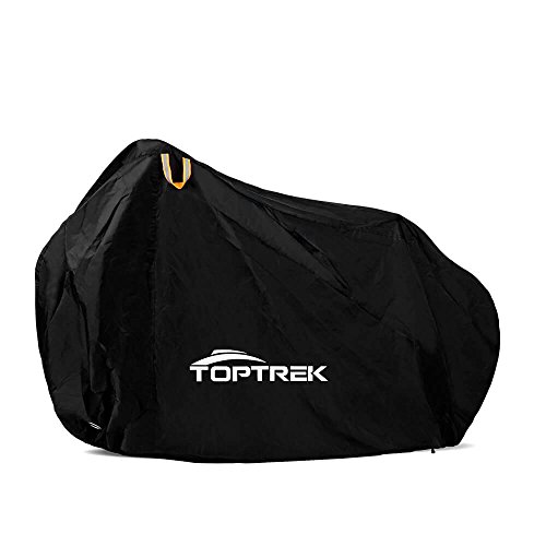 Toptrek Bicycle Cover, Waterproof 210T Oxford Fabric, High-Quality Bicycle Garage Tarpaulin, Waterproof 200 x 110 x 70 cm Bicycle Protective Cover with Bag