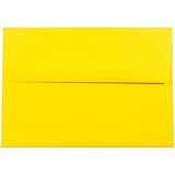 JAM PAPER A7 Colored Invitation Envelopes - 5 1/4 x 7 1/4 - Yellow Recycled - 25/Pack