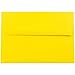 JAM Paper A7 Invitation Envelopes - 5 1/4 x 7 1/4 - Brite Hue Yellow Recycled - 25/pack