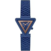GUESS Ladies 34mm Watch - Blue Silicone Strap, Blue Dial, Biobased Nylon Case