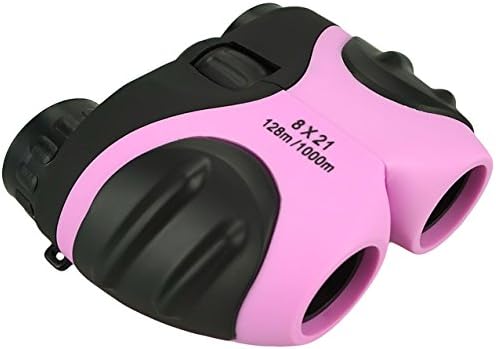 Easony 3-12 Year Old Boys Gifts, Compact Shock Proof Binoculars for Kids 3-12 Year Old Girls Gifts Toys for 3-12 Year Old Boys Toys for 3-12 Year Old Girls Pink ESUSEB09