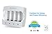 Arlo Certified: Tenergy 3.7V Arlo Battery Charger for Arlo Wireless Security Cameras (VMC3030/3200/3330/3430/3530) Fast Charger with 4-Pack 650mAh RCR123A Li-ion Rechargeable Batteries UL UN Certified