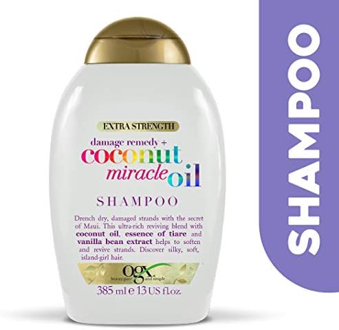 OGX Damage Remedy with Coconut Miracle Oil Shampoo, Softens and Revives Hair, for Silky and Healthy-Looking Hair, Sulfate Free, 385ml - Image 3