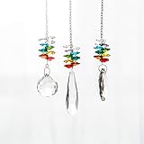 WEISIPU 3PCS Crystals Ball Prisms Suncatcher Hanging Ornament Crystals Hanging O
