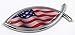 Car Chrome Decals Jesus Fish USA Flag American Car Bike Auto Chrome Emblem Decal Sticker Christian CBFSH228