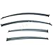 PLDDE 4pcs Smoke Tint With Chrome Trim Outside Mount Tape On/Clip On Style PVC Sun Rain Guard Window Visors Compatible with 2013-2018 Altima 4-Door Sedan