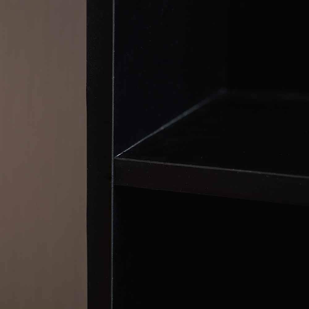 Vida Designs Cambridge 5 Tier Extra Large Bookcase, Black Wooden Shelving Display Storage Unit Office Living Room Furniture - Image 4