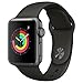 Apple Watch Sport 42mm Space Gray Aluminum Case with Black Band (Renewed)