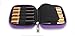 pureGLO 10 Bottles Essential Oil Carrying Case – Protect Your Precious Oils! Shock & Spill Proof Design - Holds 10 5ml, 10ml Roller Bottles – Organizer Perfect for Travel Storage - Purple
