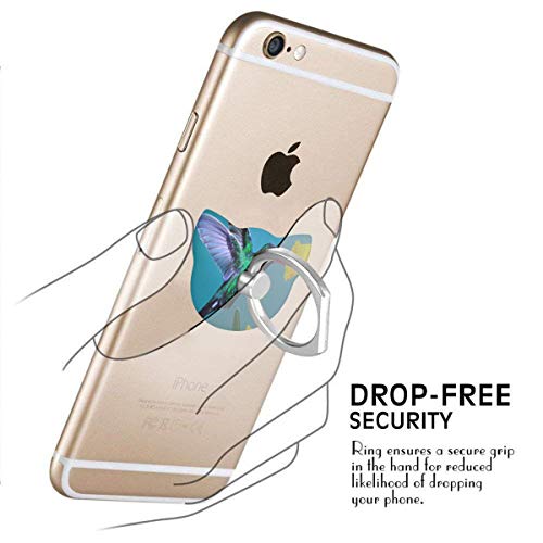 Ring Holder Hummingbirds Magic in The Air Cat Type Ring Cell Phone Stand Adjustable 360° Rotation Phone Stand for IPad Phone X/6/6s/7/8/8 Plus/7, Galaxy S9/S9 Plus/S8/S7 Android Smartphone