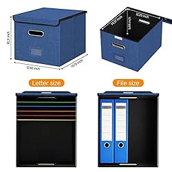 Forlogic File Box Organizer with lid, Collapsible