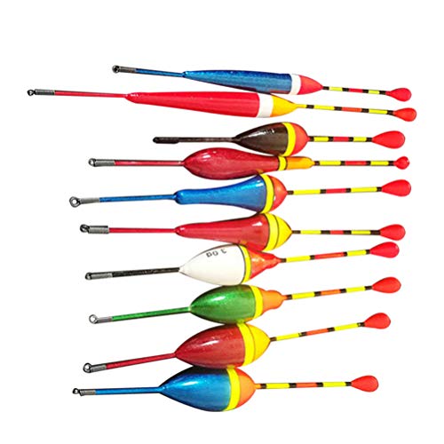 Vorcool Flotteurs De Pêche Flotteurs De Pêche En Mousse Mélanger Les Flotteurs De Pêche à Bouée Verticale De Style Pour La Carpe 10 Pièces/ensemble