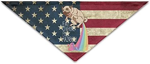 Cute Funny Pugs And Poop Pet Scarf, Dog Bandana, Pet Collars, Triangle Neckerchief Men Women Kid Pet Dog Cat Puppies Accessories 100% Polyester Fiber Headband Bib