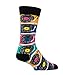 ooohyeah Men's Novelty Crew Socks, Music Lover Fun Socks, Funny Crazy Cool Socks, Put That Record On