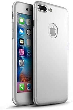 iPhone 7 Plus Case,NCIE Ultra-thin Full Body Coverage Hard Hybrid Plastic Protective Case Cover with Tempered Glass Screen Protector for Apple iPhone 7 Plus (5.5”-SILVER)