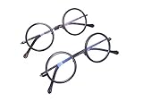 Agstum Retro Small Round Optical Eyeglasses Frame Rx Clear Lens