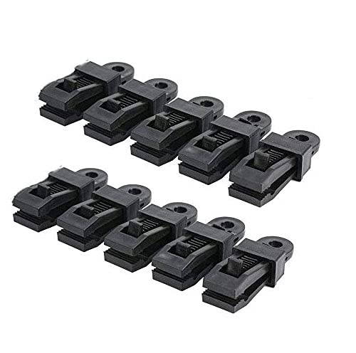 Namvo 10Pcs Tarp Clips, Tent Canopy Clip Awning Windproof Fixed Buckle Clip Multifunctional Wind Rope Buckle Ttent Clip Large Instant Clip Mouth Lock Grip Tent Accessories for Camping Canopy Tent