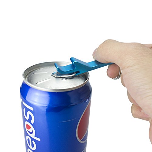 Swatom Aluminum Bottle Opener Keychain Pocket Beer Bottle Openers EDC Claw Bar Soda Keyring Tool Personalized Gift Custom Accessories for Kitchen Wedding Party Activity (10 Color)