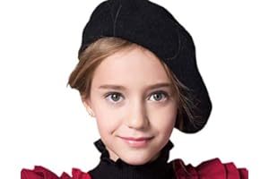 ITODA Girls Boys Berets Painter Hats Winter Warm Woolen Kids French Artist Hats Caps