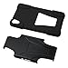 Reiko Tight Fit Silicon Case/Protector Cover with Built In Media Kickstand for Sony Xperia Z3V - Retail Packaging - Black
