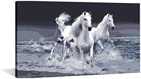 Sunlight Oil Painting ,DIY Wall Art Paint By Number Kits For Kids-Running Horse 16X20inch