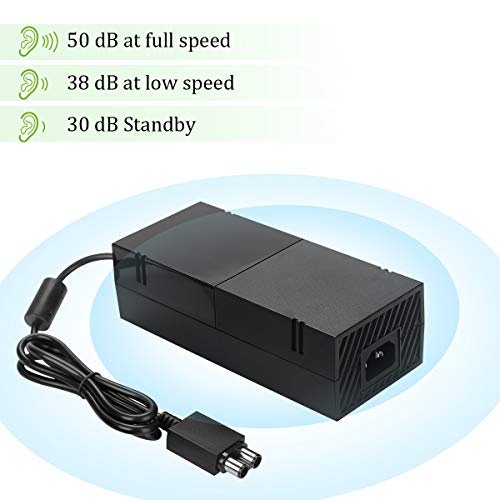 image for NTCON Xbox One Power Supply Brick with Power Cord,(Low Noise Version) 