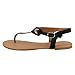 SANDALUP Women's Sandals Thong Flat Sandals Comfortable T-Strap Summer Shoes with Adjustable Ankle Buckle Dressy Sandals