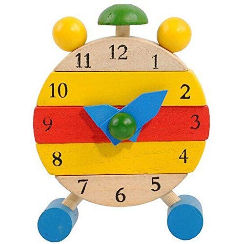 Hand Made Wooden Clock Toys for Kids Learn Time Clock Toys Educational Children