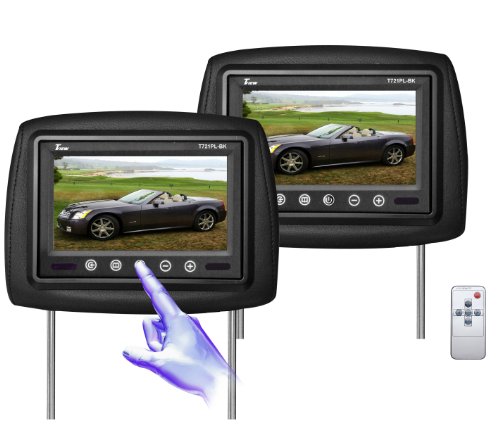 Tview t721pl-bk monitor built in car headrest (black)