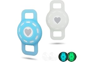 WHALEZON Airtag Cat Collar Holder, Small Air Tag Dog Collar Holder Compatible with Apple Tag, Anti-Lost Pet Tracker Case for Puppy Collars 3/8" 5/8"