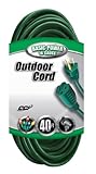 Coleman Cable 02356-05 40-Feet 16/3 Vinyl Landscape Outdoor Extension Cord, Green
