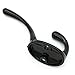 Richohome Wall Coat and Hat Hook-6 Pack(Black)